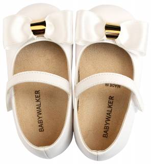 ΠΑΠΟΥΤΣΑΚΙΑ BABYWALKER ΔΕΡΜΑΤΙΝΑ BS3537-WHITE