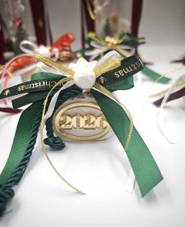 Χριστουγεννιάτικο Ρόδι με Κορδέλες & PLEXI Στοιχείο Χρονιάς