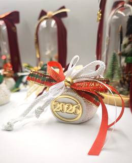 Χριστουγεννιάτικο Ρόδι με Κορδέλες & PLEXI Στοιχείο Χρονιάς