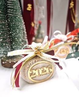 Χριστουγεννιάτικο Ρόδι με Κορδέλες & PLEXI Στοιχείο Χρονιάς