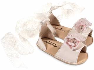 ΠΑΠΟΥΤΣΑΚΙΑ BABYWALKER ΔΕΡΜΑΤΙΝΗ  MI1640-IVORY-PINK